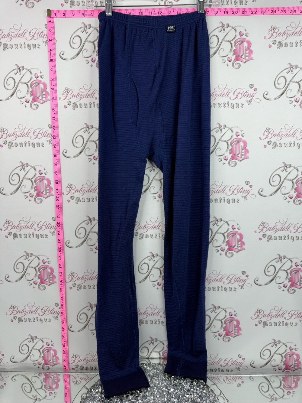 Helly Hansen joggers vintage wool pants Navy Thermal Base Layer Bottoms